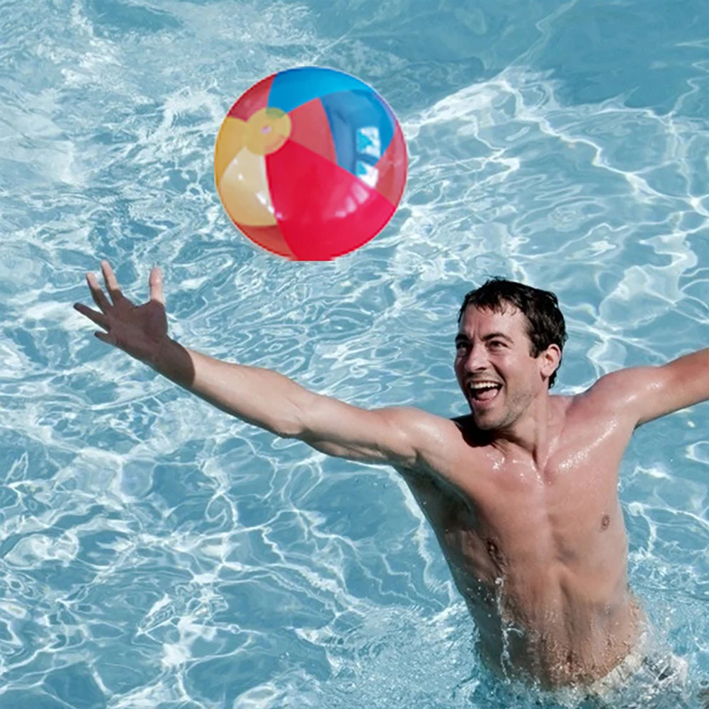 15.7inch LED Beach Ball 16 Colors Changing Light up Pool Ball Remote Control Inflatable Beach Kickball IP68 Waterproof Glow