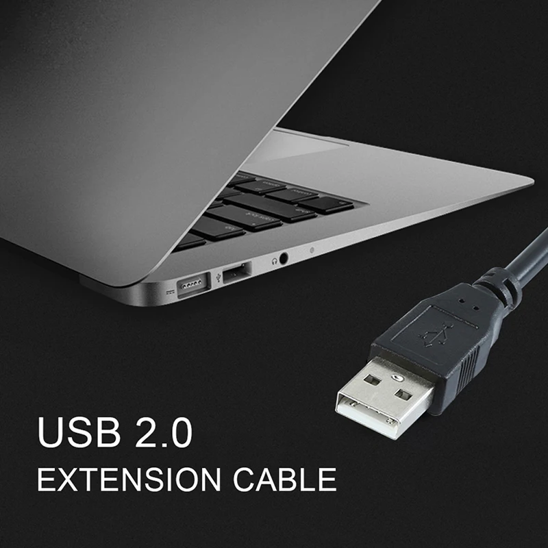 USB 2.0 수-암 어댑터 베이스 도킹 스탠드 연장 케이블 코드, 노트북 프로젝터 마우스 키보드용, USB 확장기, 1.5m