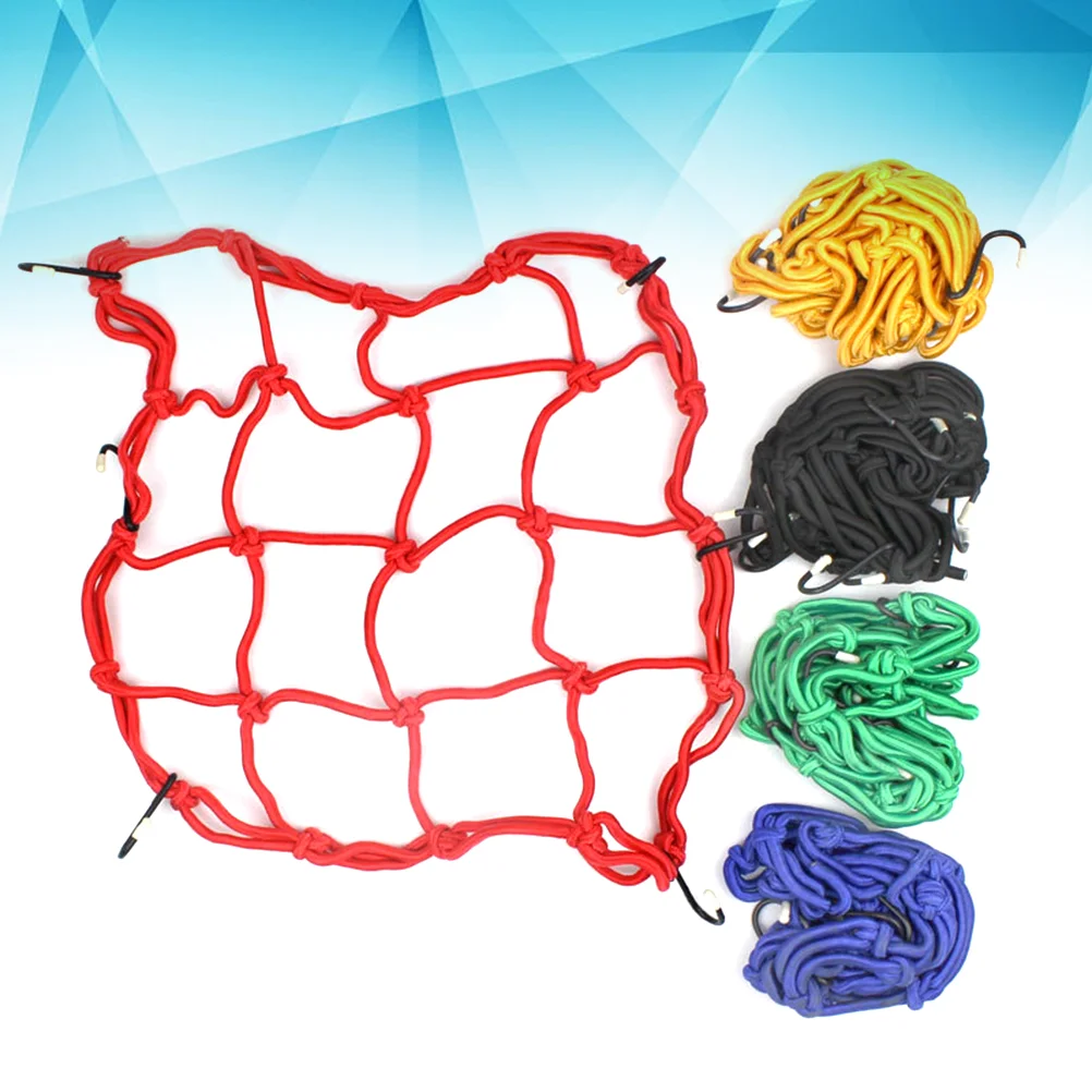 

Motorcycle Mesh Net Bag Fuel Tank Luggage Net Motorcycle Cargo Bungee Net Bag Holder with 6 Hooks for Motorcycle Scooter