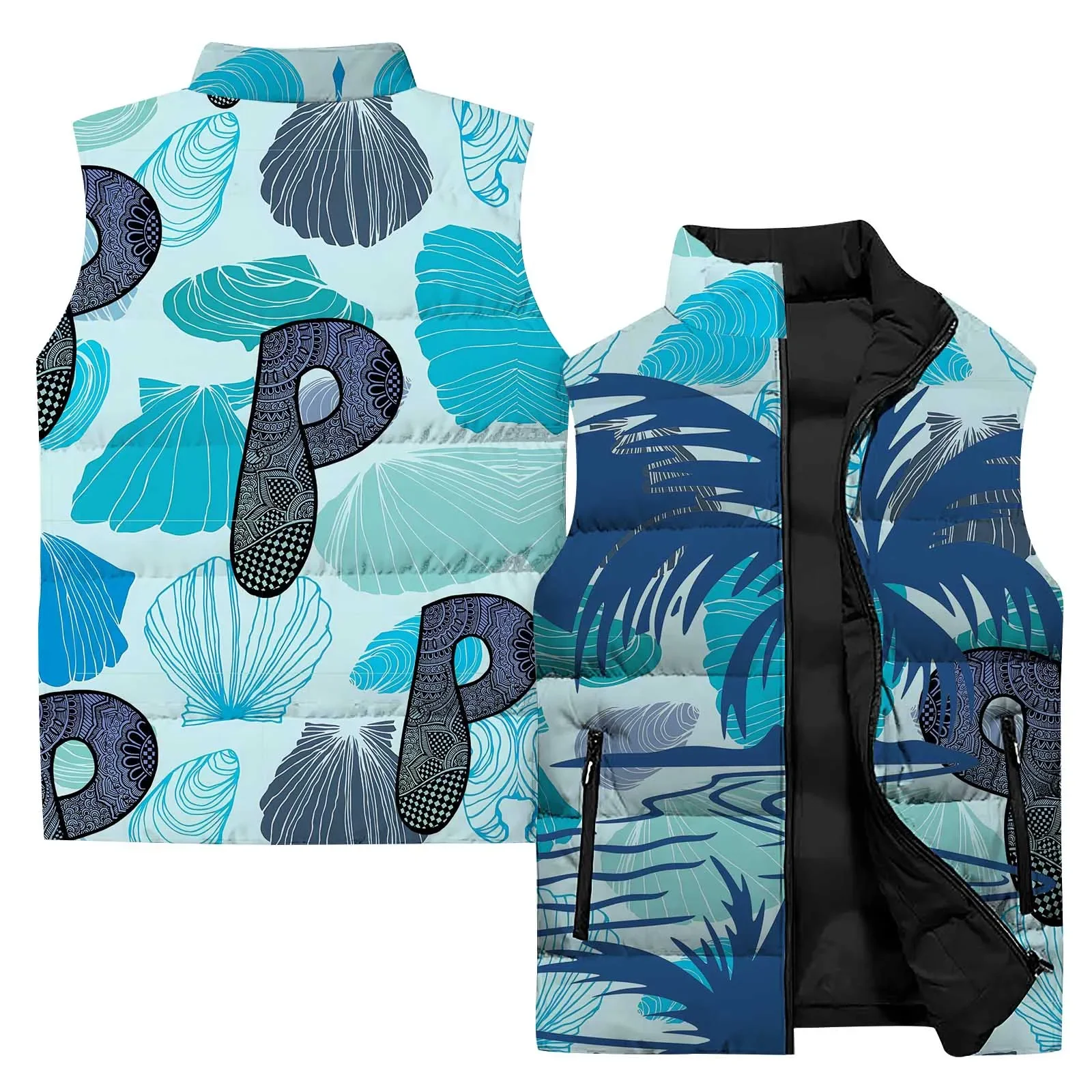 thumbnail image 1 of Chaleco frío con estampado de atardecer personalizado para hombre, chalecos modernos y versátiles para hombre, ropa informal cómoda y cálida a la moda, 1 of 5