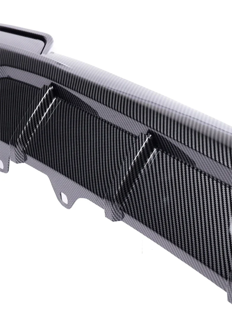Rear Bumper Diffuser For BMW 5 Series F10 2010- Black M5 Performance Rear Bumper Diffusor Spoiler V Type Competition Diffuser M Sport M Tech