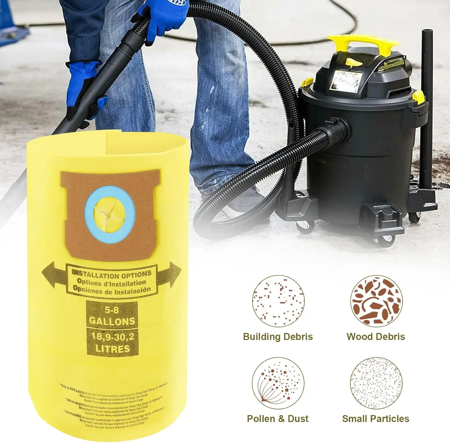 High-Efficiency Dust Collection Vacuum Bags