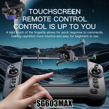 SG603PMAX gimbal anti-vibrazione a 3 assi telecomando touch da 5,5 pollici posizionamento GPS flusso ottico brushless doppia evitamento degli ostacoli