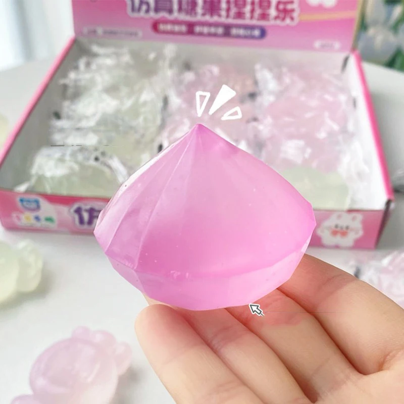 Squishy Sunshine Changing Candy Diamond Maltose Ball Stress Ball Anti Stress Irritability Kids Toys Slow Rebound Cute Gift Girls 4