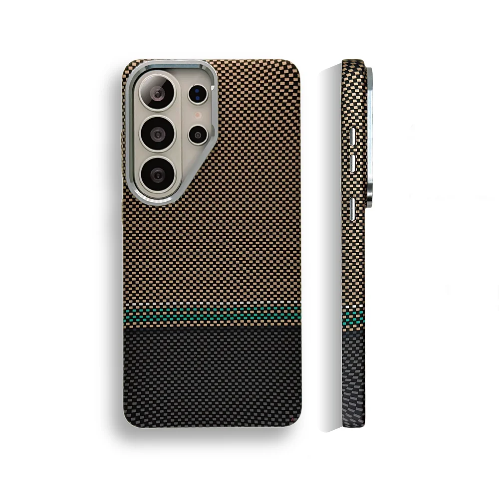 Carbon Fiber Pattern Magnetic Phone Case - Shockproof & Wireless Charging Compatible Cover