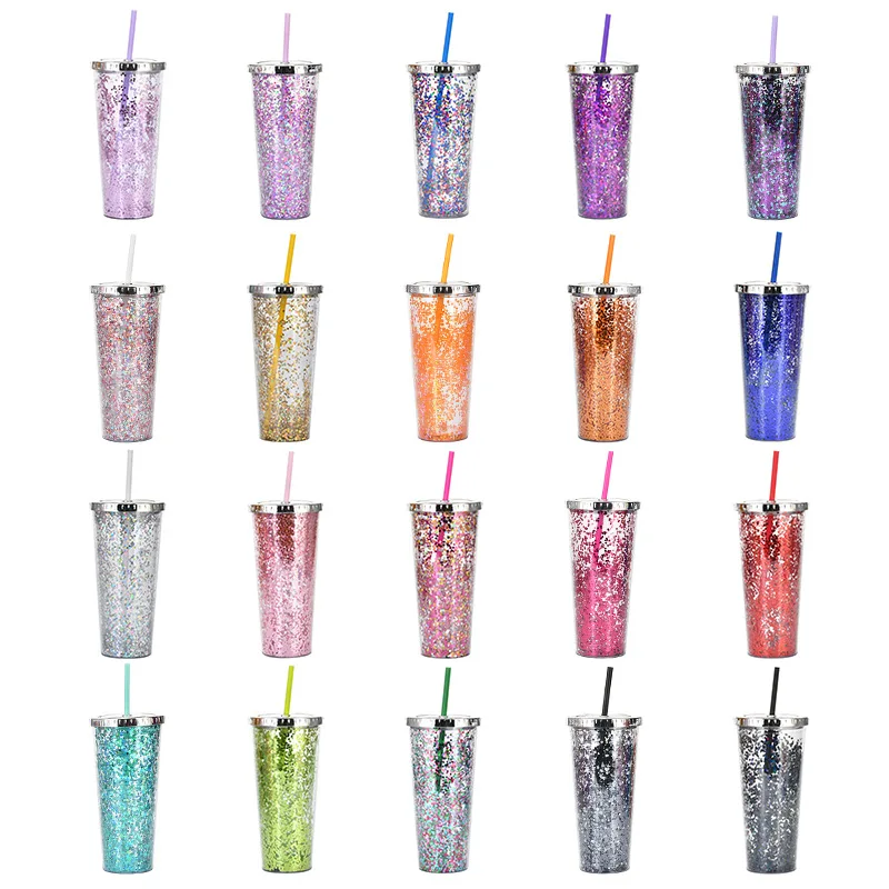 18 Packs Cups with Lids and Straws Glitter Reusable Cups in Vivid Colors 24  oz Plastic Tumbler with …See more 18 Packs Cups with Lids and Straws