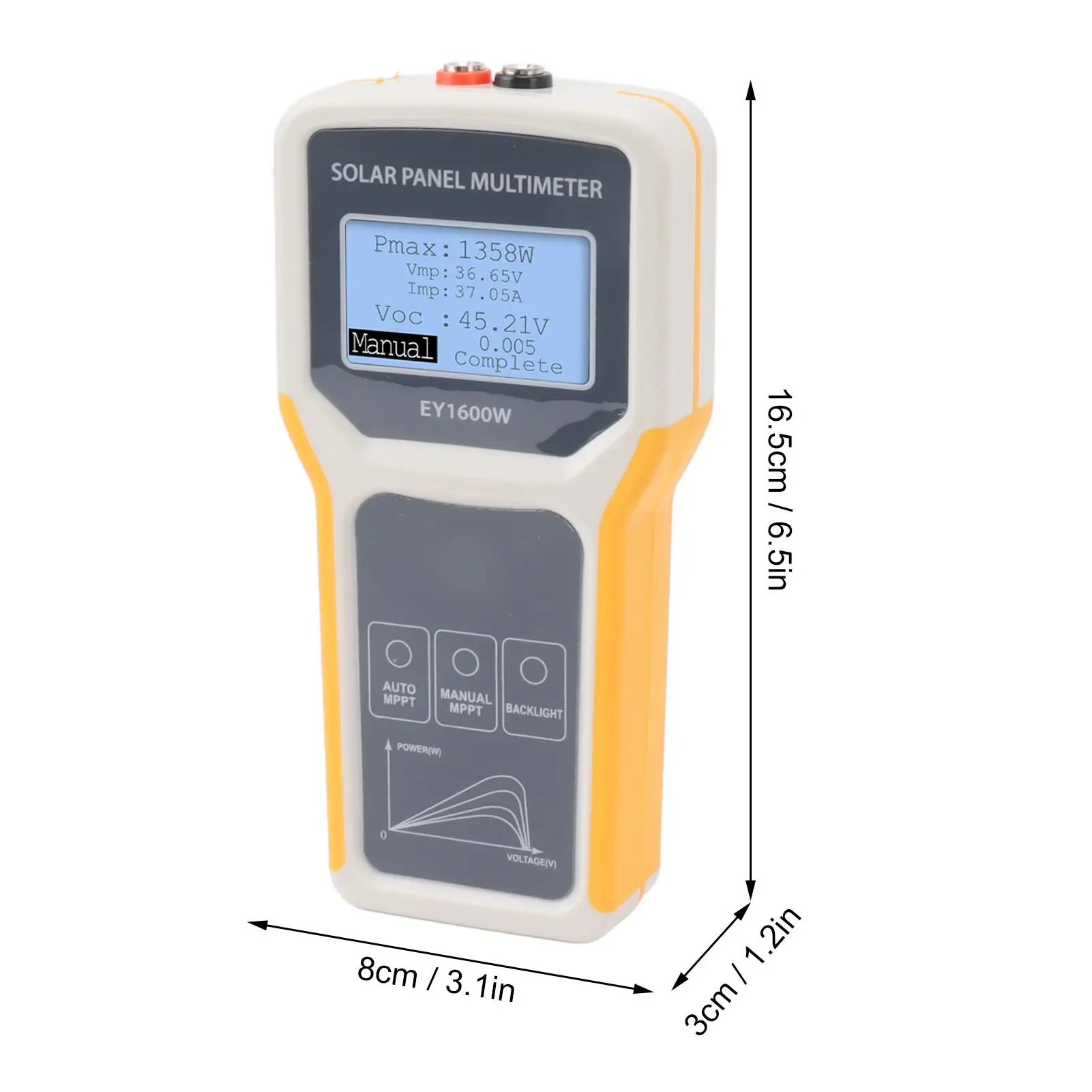 MPPT for solar Panel Tester-Photovoltaic Multimeter with Backlight for Open Circuit Voltage Testing