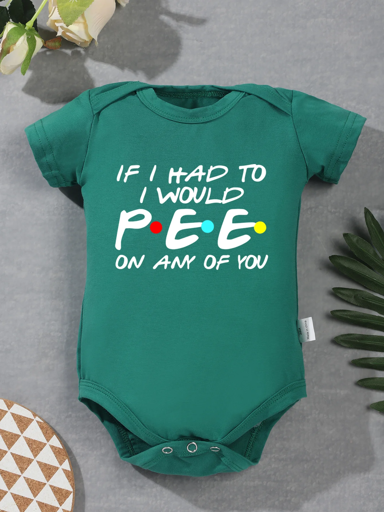 Newborn Short Sleeve Toddler Rompers Baby Boy Girl Bodysuit Infant Jumpsuit Fashion If I Had To I Would Pee On Any of You 4