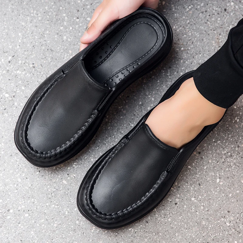 Men chef shoes casual loafers waterproof and oil-proof kitchen work slip-on men shoes outdoor non-slip beach slippers large size — view 2