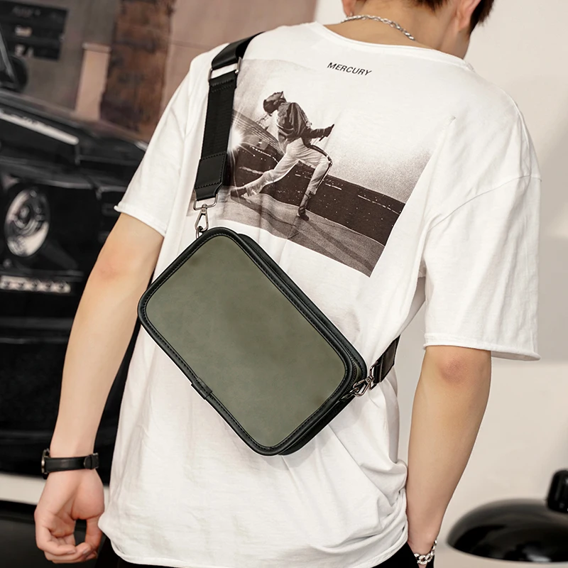 

Tidog New retro small square bag Korean men's bag casual fashion slung chest bag