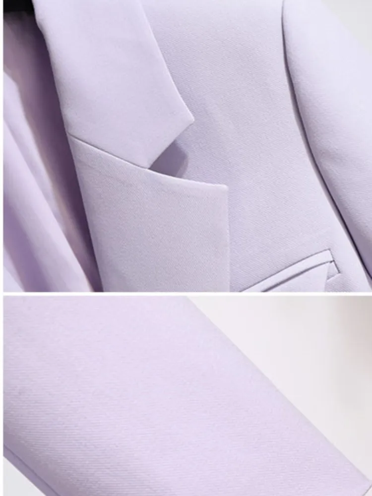 Purple Suit Jacket women's 2024 Spring Autumn Fashion New Korean Version Loose Casual all-match Suit Top
