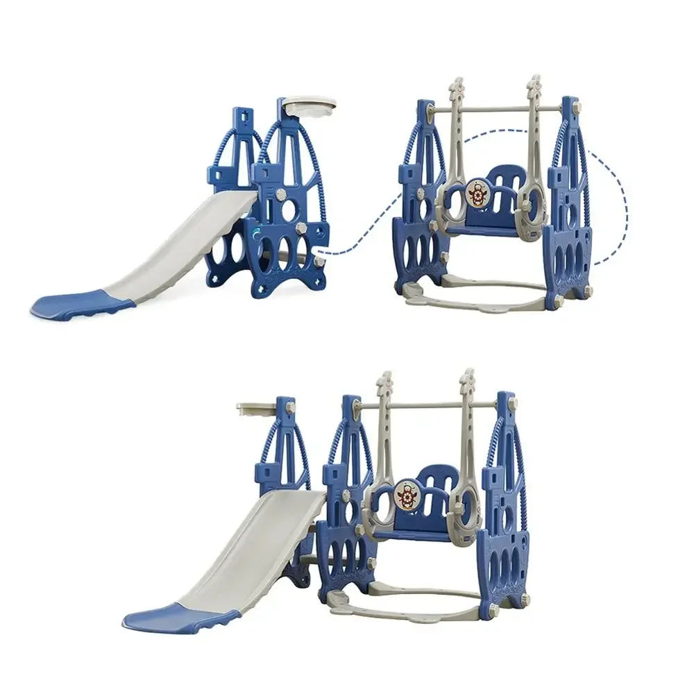 Baby Slide 3 in 1 Indoor Home Safety Slide Swing Chair Combination outdoor Kindergarten Slide Kids Playground Sports Game Toy 4