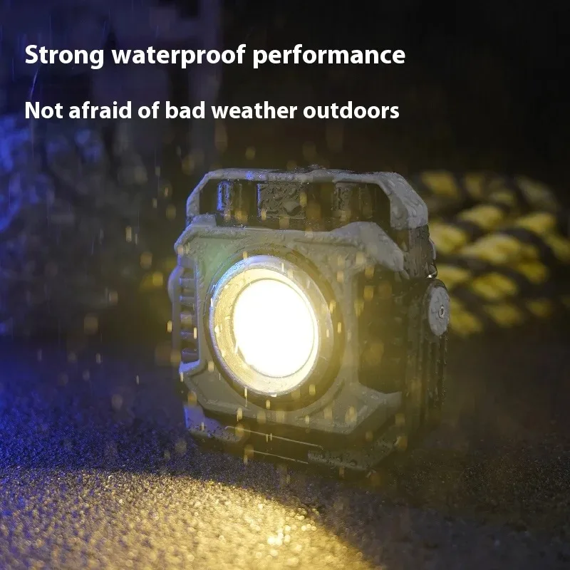 Mini Magnetic COB Work Light 5000mAh Rechargeable Portable Flashlight Built-in 26650 Battery Camping Torch Floodlight Multi