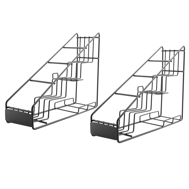 

2X 4 Bottle Wire Diplay Rack/Monin Syrup Rack Coffee Storage Rack Multifunction Milk Tea Cup Rack Display