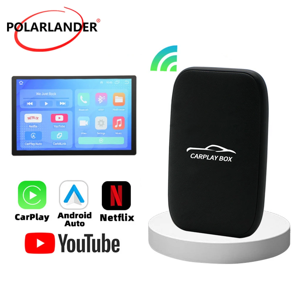 

Wired to Wireless Carplay 2G+8G Carplay Box with Netflix、YouTube for Audi Toyota Suzuki Subaru Mercedes Kia Ford Opel Nissan