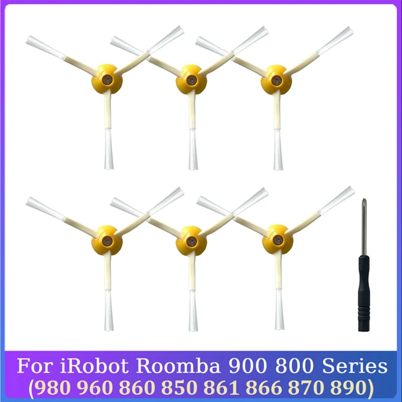 

Side Brush Accessories For Irobot Roomba 900 800 Series, 980 960 860 850 861 866 870 890 Vac Edge-Sweeping Brushes