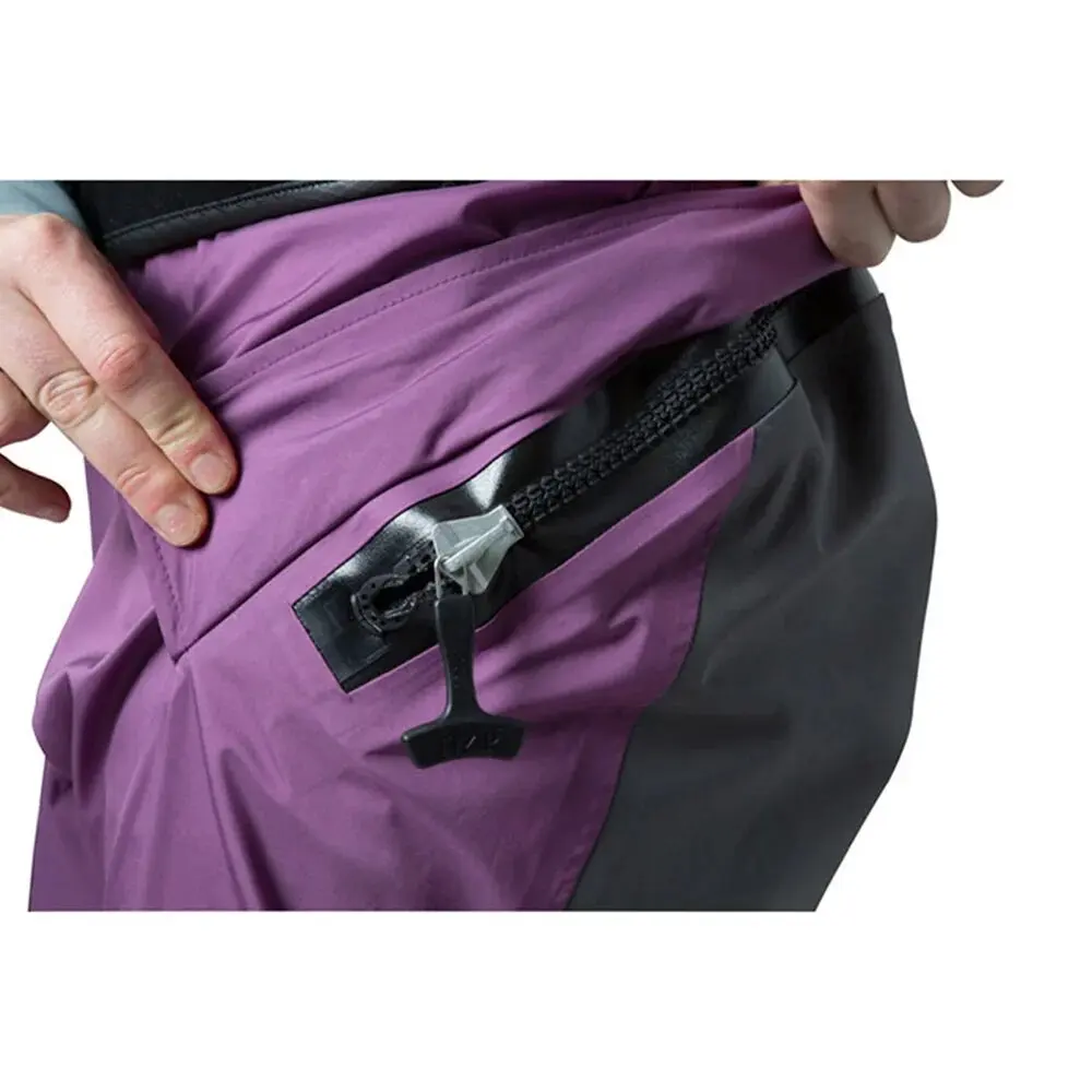 Women's classic purple kayak dry diving suit 160D Taslon waterproof white water sportswear surfing rafting diving jumpsuit, 5