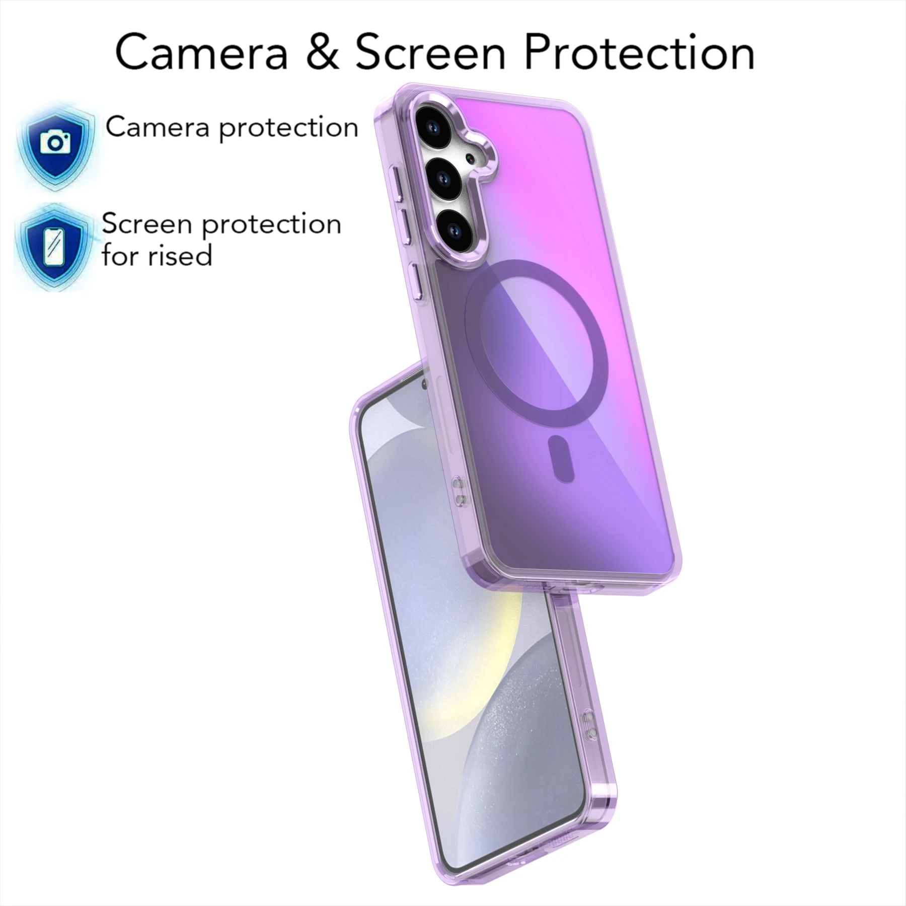 Fashion Laser Gradient Shockproof Magnetic Phone Case Cover