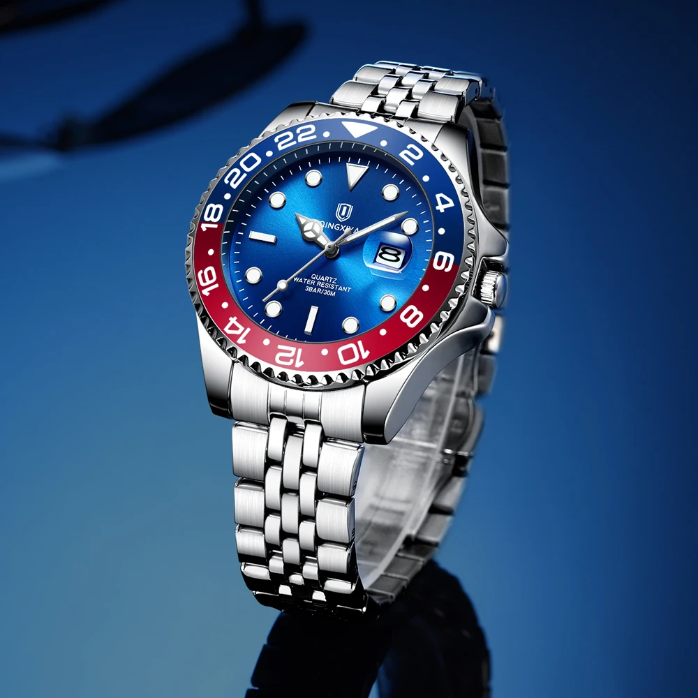 Orologio Uomo Curren Cronografo Al Quarzo | Cinturino In Pelle Morbida | Quadrante Analogico In Acciaio Inox Impermeabile - 4