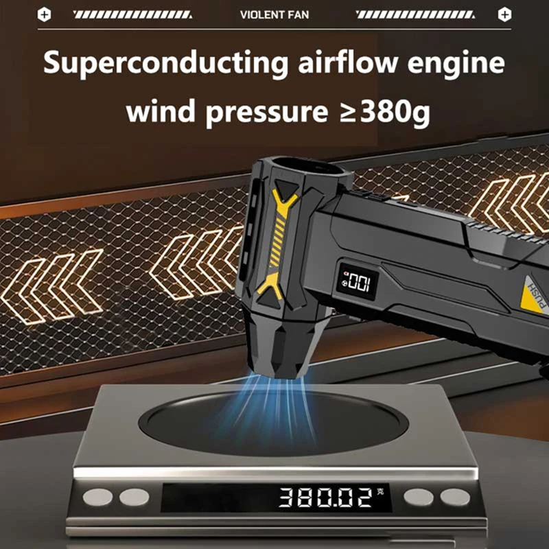 580000 RPM Powerful Turbo Blower Cordless Vacuum Cleaner Electric Snow Blower 380g Blowing Force LED lighting Car cleaning 5