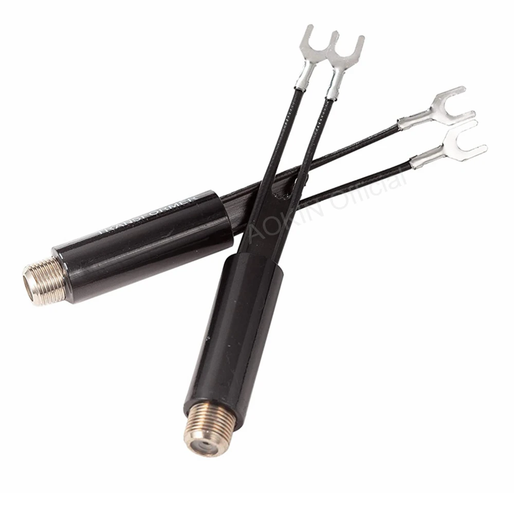 Trasformatore Abbinato In Confezione Da 2 Adattatore Da 75 Ohm A 300 Ohm Convertitore Trasformatore Antenna Trasformatore Uhf/Vhf/Fm Per Antenna Radio
