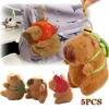 1-20PCS Cartoon Capybara Pendant Plush Toy Doll Bag Hanging Ornament Cute Kapila Keychain Doll Desktop Doll Ornament Car Pendant 2
