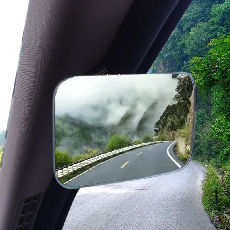 Car Auxiliary Blind Spot Mirror Interior HD Convex Rearview Mirror 270  Degree Wide Angle Adjustable Parking Rimless Mirrors - AliExpress
