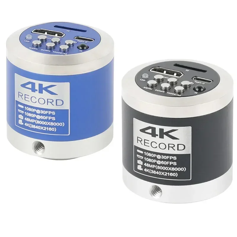 4K 48MP 1080P HDMI Type-c PC Lab 산업용 비디오 현미경 카메라 TF 카드 저장 비디오 레코더 카메라 (휴대폰 PCB 수리용)