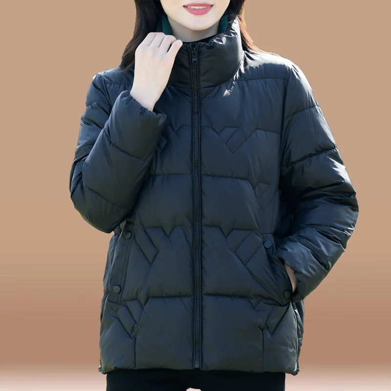 

Stand Collar Thin Women Warm Jacket Down Winter Coat Parkas New 2023 Fashionable Cotton Padded T219