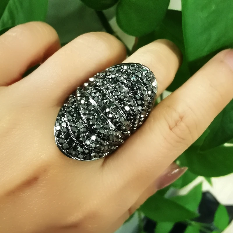 Retro Cubic Zirconia Rings Women Party Jewelry