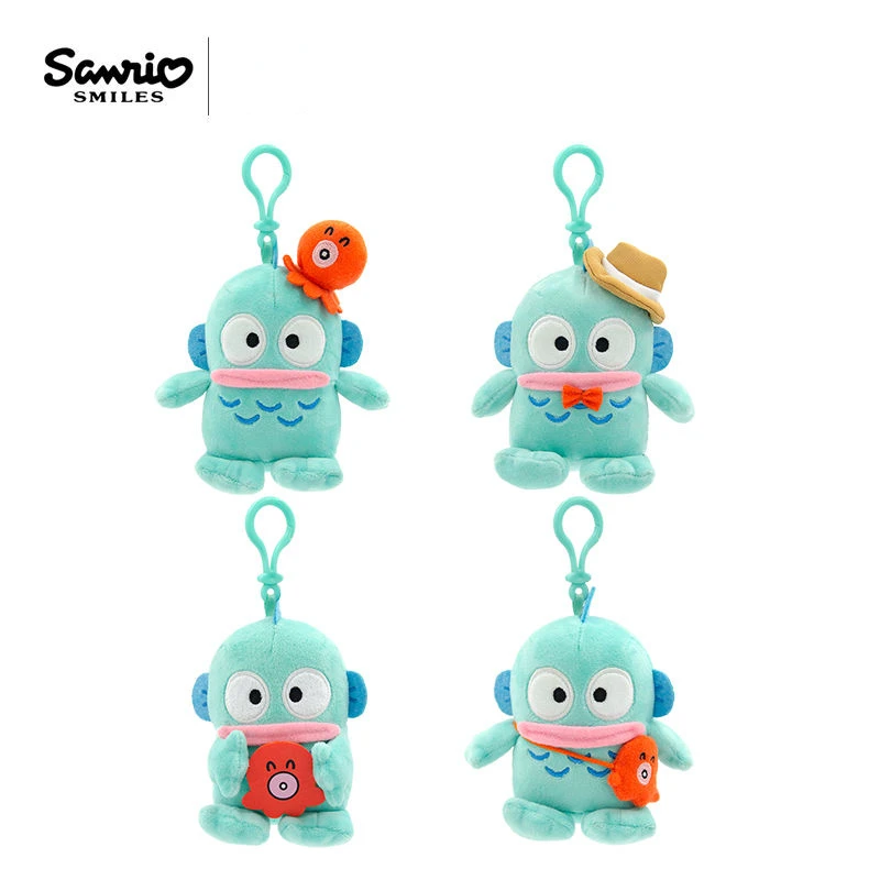 

Kawaii Sanrio anime peripheral clown fish cartoon plush doll pendant cute half mermaid bag key trend pendant birthday gift