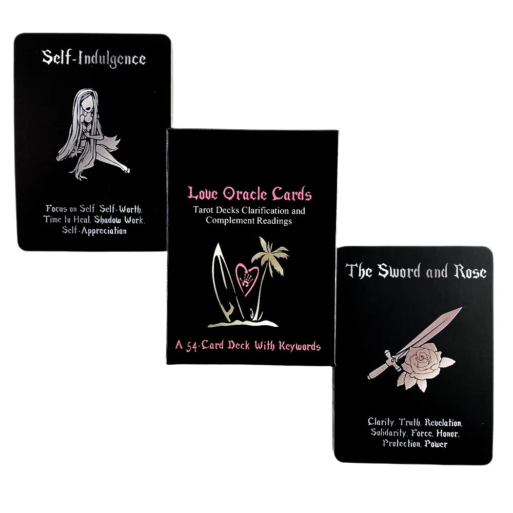 Island Time Love Oracle Cards Black Tarot Card Divination Board Game Party Deck 2