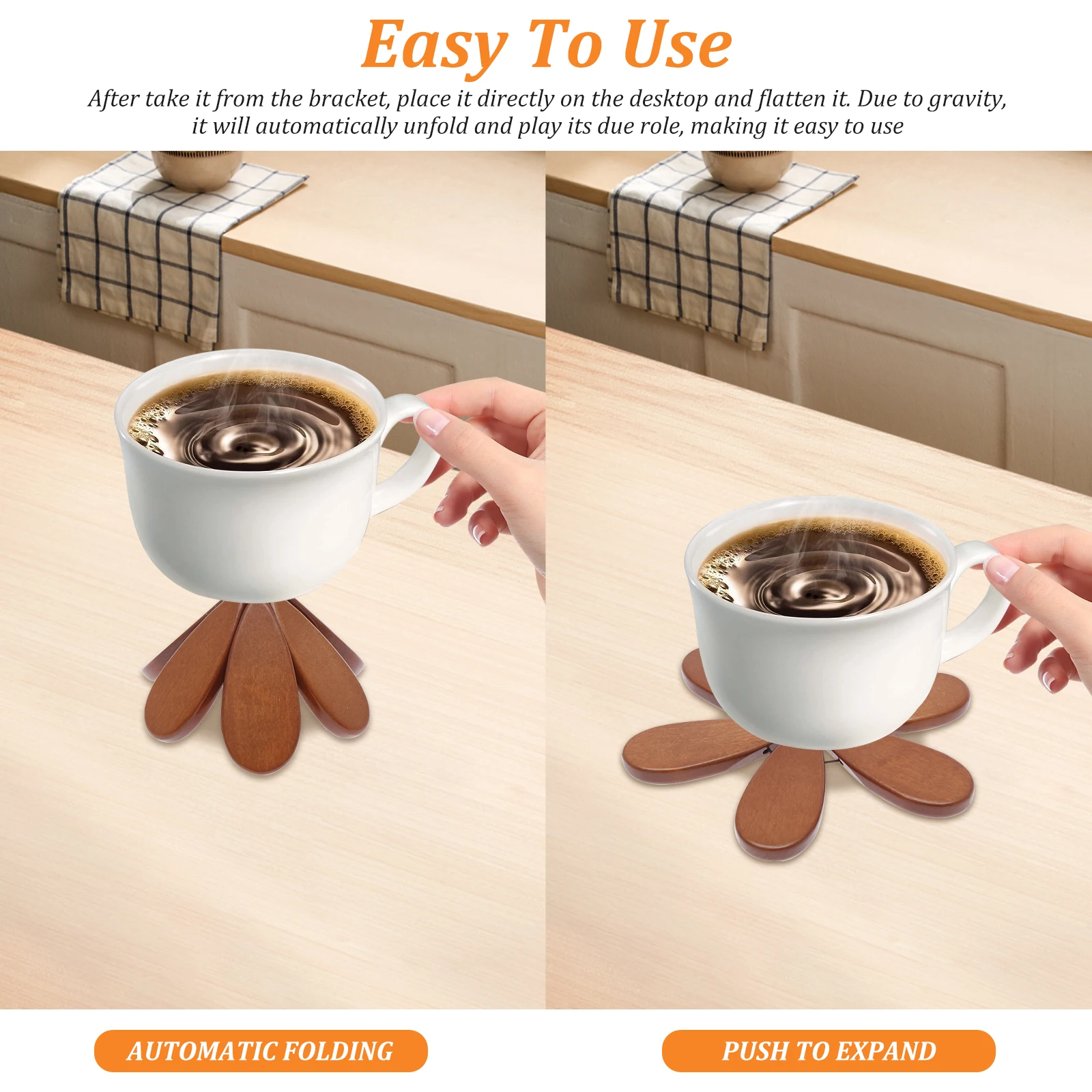 Tree Insulation Mat Wooden Placemat Dining Table Anti Scalding Mat Creative Heat Resistant Pot Mats for Bowl Pan Home Decoration