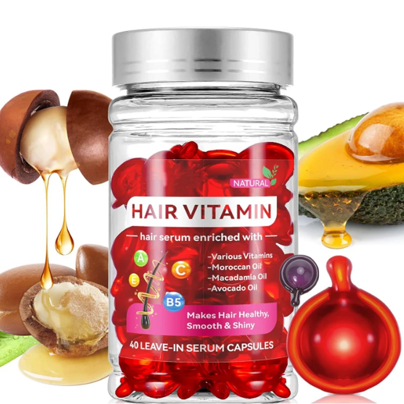 Hair Essence Oil Morocco Argan Vitamin Hair Essence Oil for Hair Care Repair Damaged Improve Split Hair Treatment Products 1 Bottle