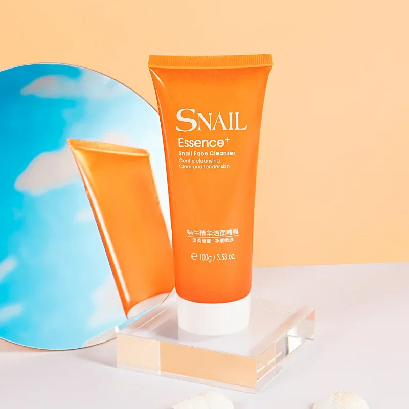 LAIKOU Snail Facial Cleanser Anti Aging Natural Organic Gel Daily Face Wash Exfoliating Gel Deep Pore Cleansing Skin Care 100g