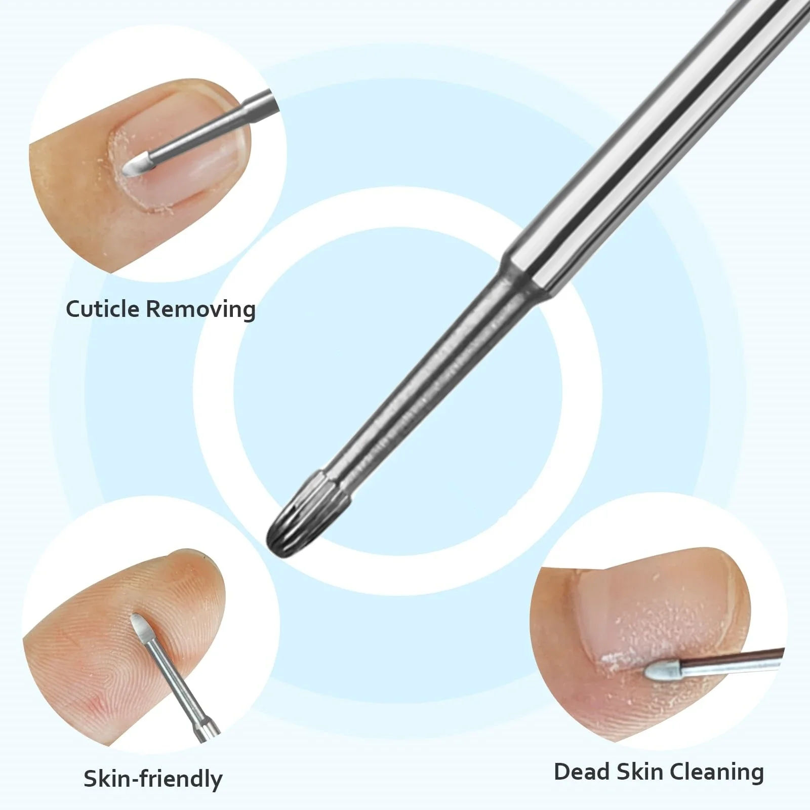 

Насадки для маникюра 3/32 дюйма, насадка для очистки кутикулы, карбид вольфрама для маникюра, среднее насадка для кутикулы, отлично подходит для гель-лака и натуральных ногтей