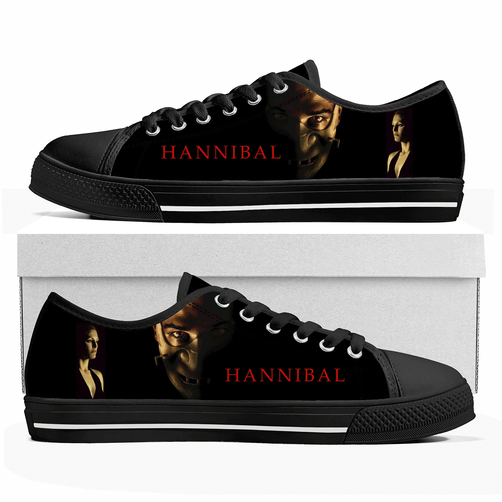 

Низкие кроссовки Hannibal с фильмом для мужчин и женщин, подростков, Энтони Хопкинс, холщовые кроссовки, парная повседневная обувь на заказ, обувь «сделай сам»