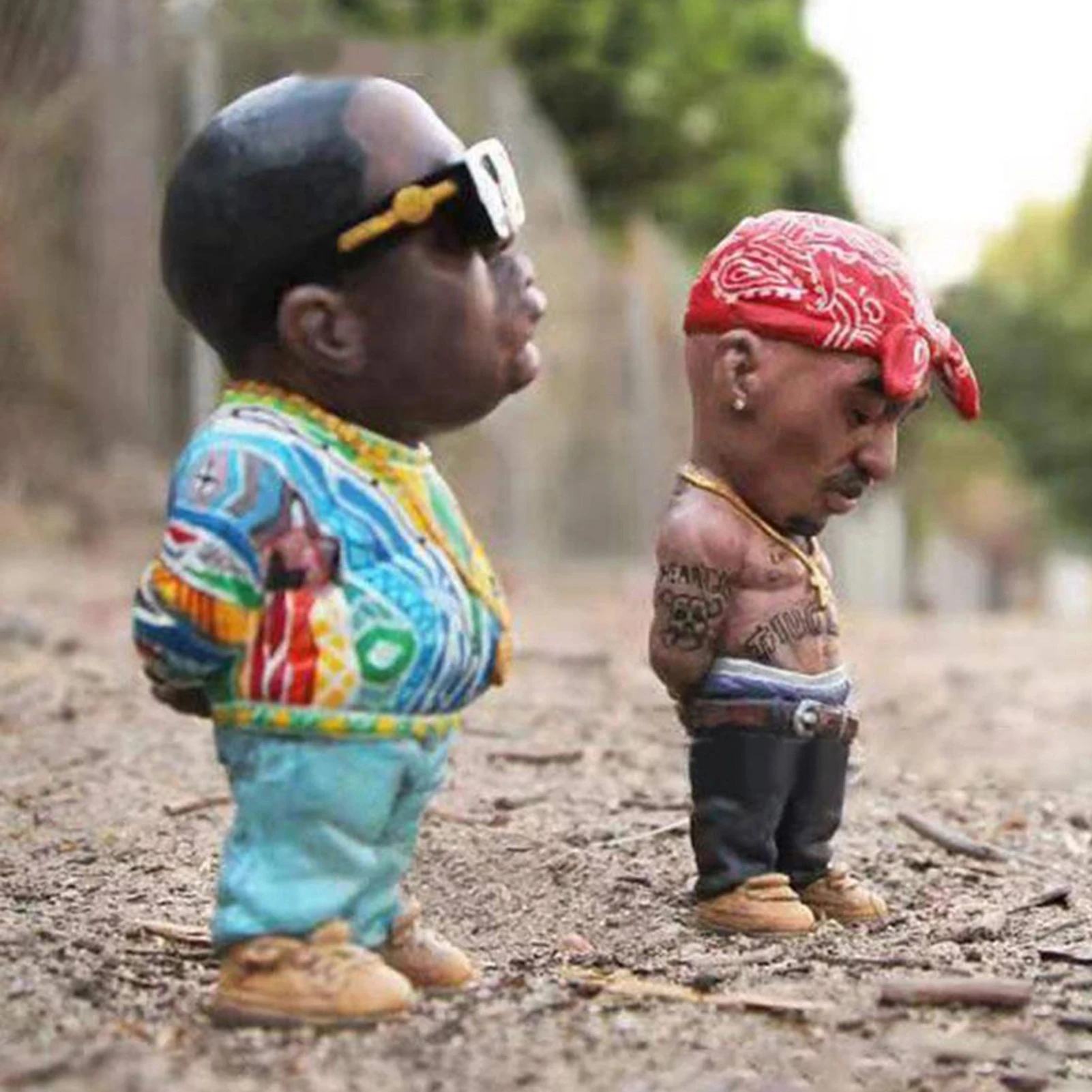 Hip Hop Legend Commemorative Resin Ornaments Tupac and Biggie statue Memorial Statue Crafts Characters Sculpture Home Decoration 3