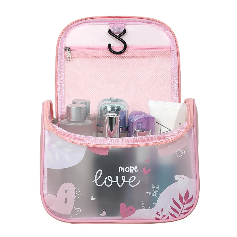 Portable Cosmetic Bag Female Travel Storage Toiletry Organize Women Waterproof PVC Wash Kit Transparent Zipper Make Up Case 2