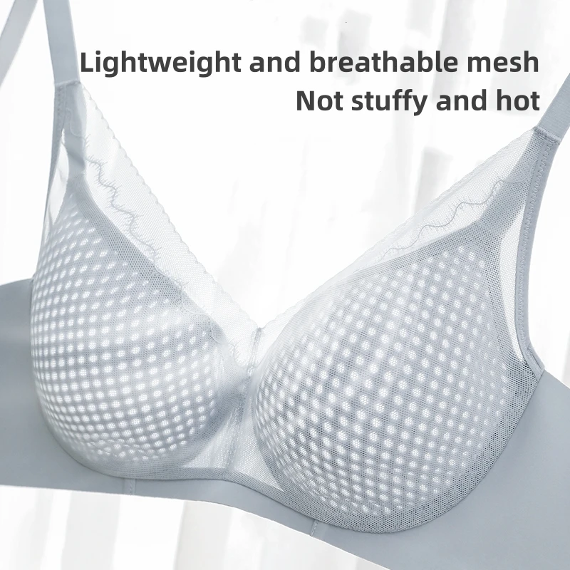 Big Chest Appears Small Bra for Women Lightweight Breathable Seamless Soft Support Breast Collection Anti Sagging Bra OWD6105 5