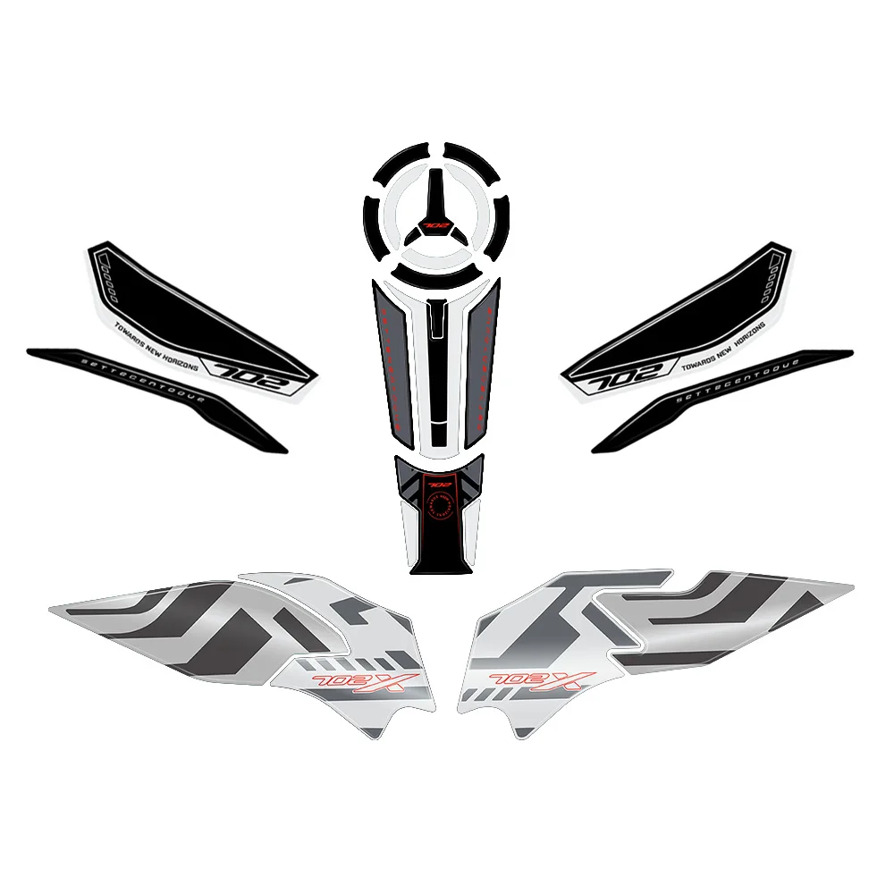 Resin Bike Motorsticker Compatibel met Benelli TRK 702 2023, neutraal. Bescherming van de Tankdop Tegen Stoten en Krassen. 3D Hars Sticker - Motor Gadgets - Made in Italy