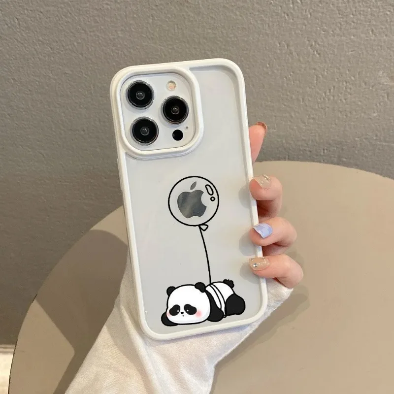 Adorable Panda Couple Shockproof Phone Case - Soft Bumper Cover
