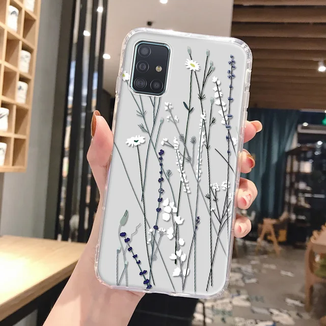 A12 Case For Samsung A51 Case Clear Funda Samsung S22 Ultra S21 A52S A32 5G 20 FE A50 A31 M31 A21S A71 A72 A13 Cute Smile Covers O134