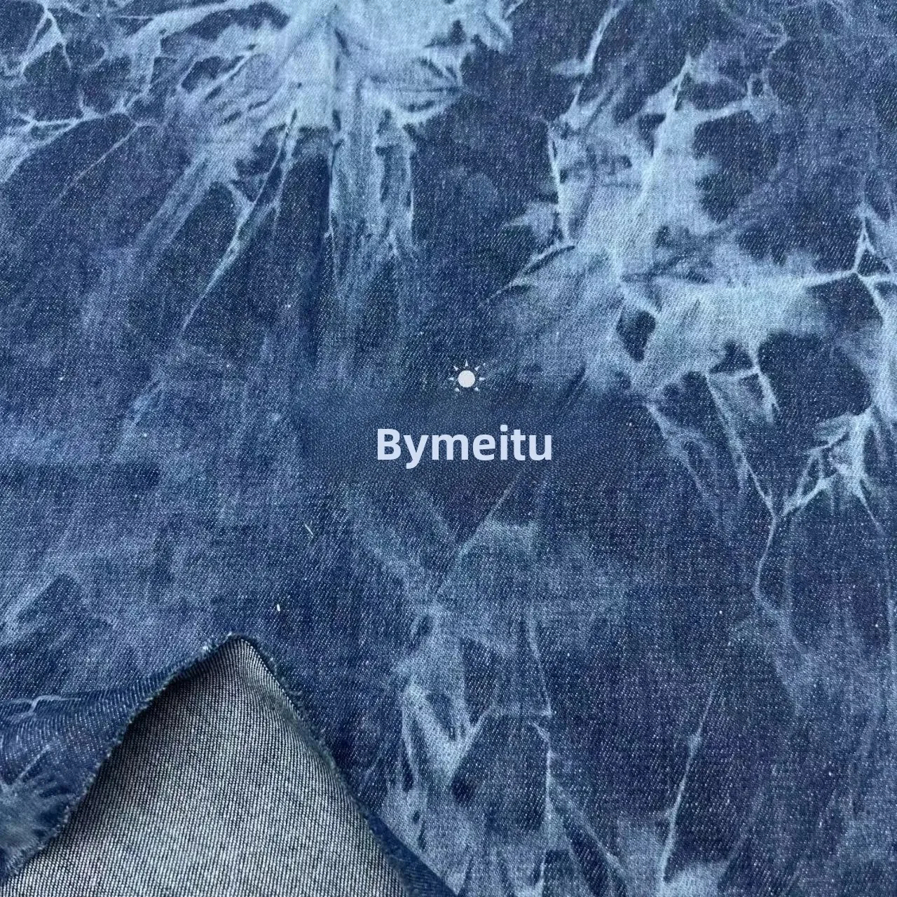 Hand Dyed Floral Washed Denim Fabric for Pants Skirts Jackets Clothes Bags Hats Shoes And Other Apparel from Mainland China