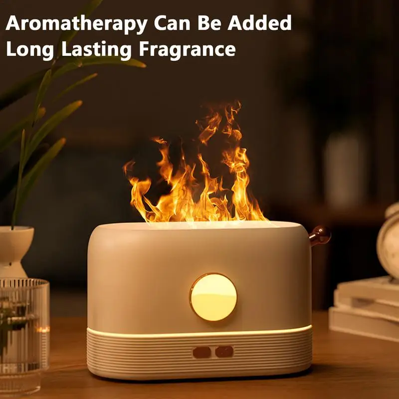 

Настольный увлажнитель воздуха, новый 3D аппарат для ароматерапии с имитацией пламени, перезаряжаемый увлажнитель-диффузор с 3 светильник для дома, спальни