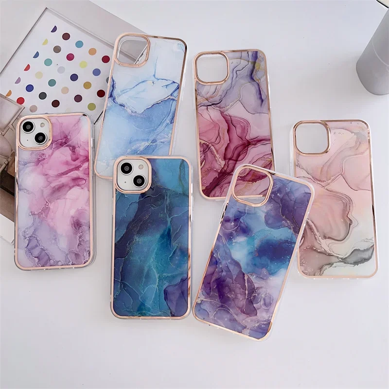 Elegant Marble Design Protective Phone Case