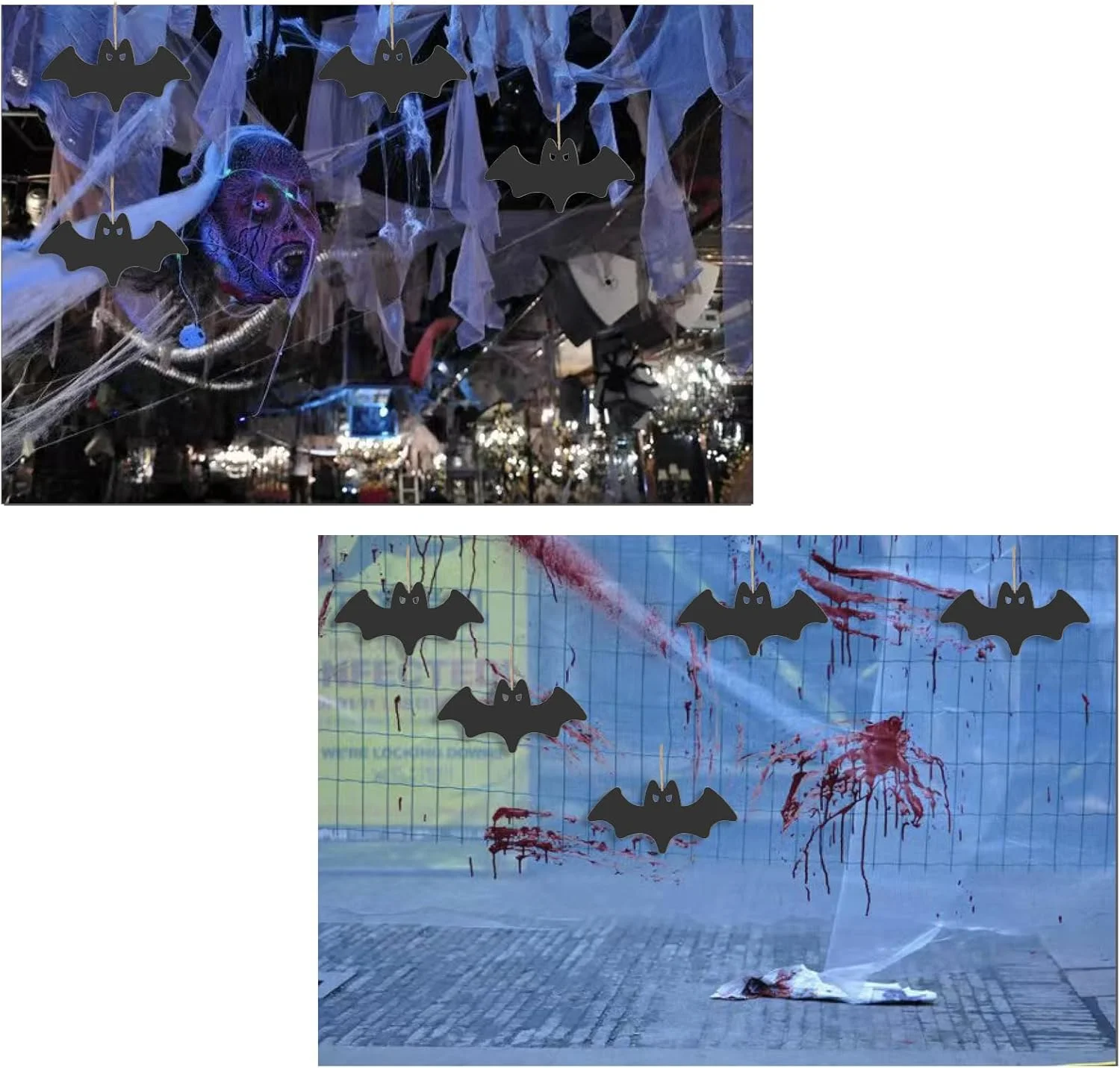 Halloween-Kunsthandwerk für Kinder: DIY-Malset aus Holz – Spinne, Fledermaus und Kürbis-Ornamente für die Party-Dekoration zu Hause, hängende Geschenke – Detail 8