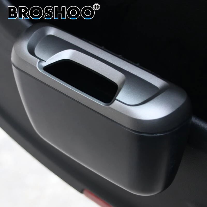 BROSHOO Multifunctional Car Garbage Bucket Hanging Garbage Bucket Paste Type Glove Box Side Loading Car Styling