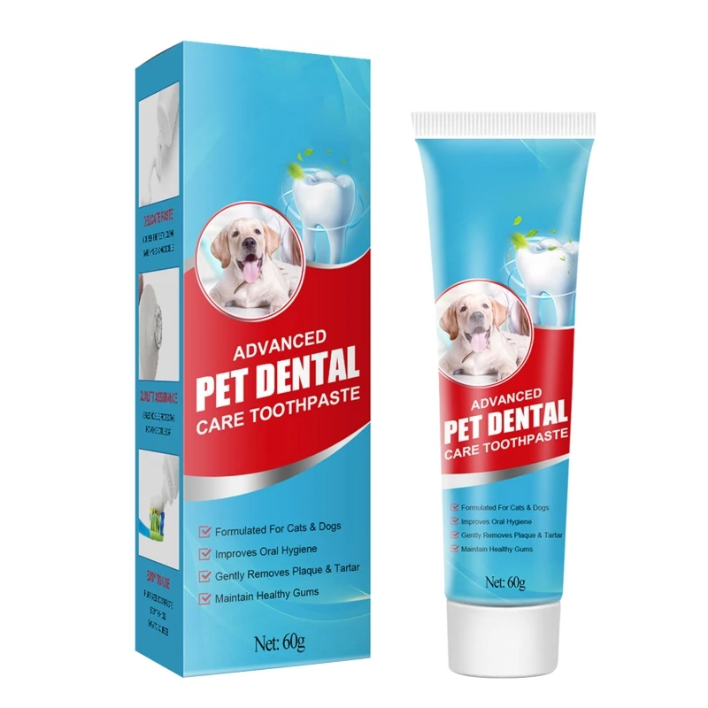

Dog Toothpaste Soothing Pet Dental Gel for Tartar Control Mint Flavor Clean Teeth & for Fresh Breath for Dogs & Cats 2.1