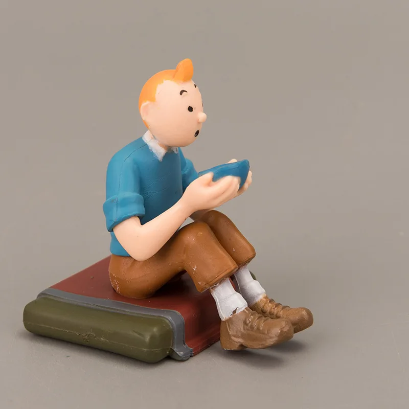 New 6pcs/Set 8cm Anime Cartoon The Adventures of Tintin Action Figures Cute Comic Tintin Milou Dupont PVC Toys Gifts For Kids